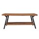 Harper & Bright Designs Solid Wood Coffee Table with Metal Legs - Thumbnail 4