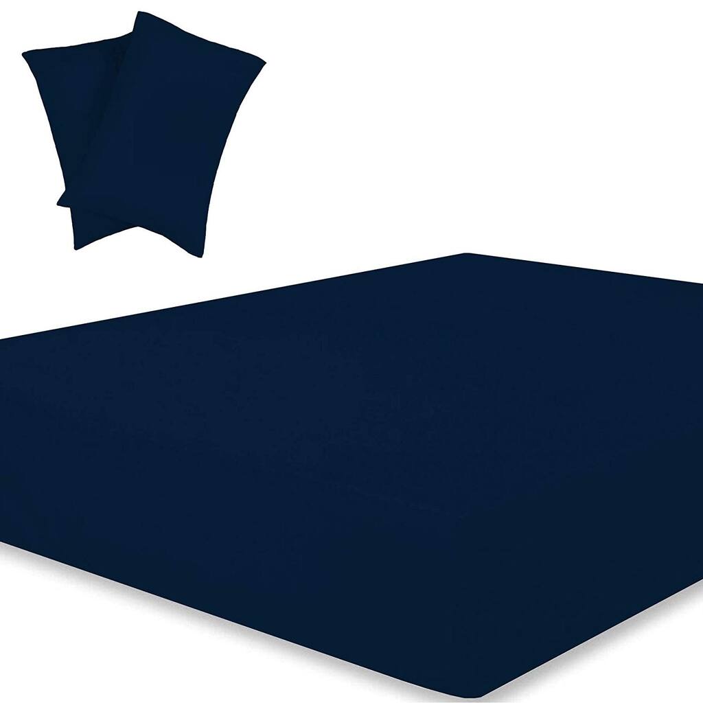 Organic Cotton Wrinkle Resistant Fitted Sheet with Pillowcase
