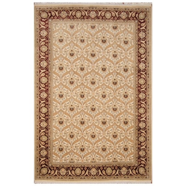 Handmade Tabriz Wool and Silk Rug (Pakistan) - 6'2 x 9'4