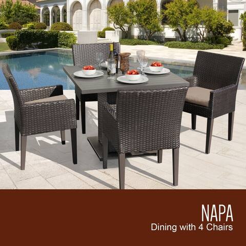 Napa Square Dining Table with 4 Arm Chairs