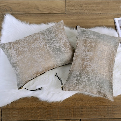 Peralta 2-pc. Jacquard Chenille Zipper Lumbar Pillow Set, NO INSERT