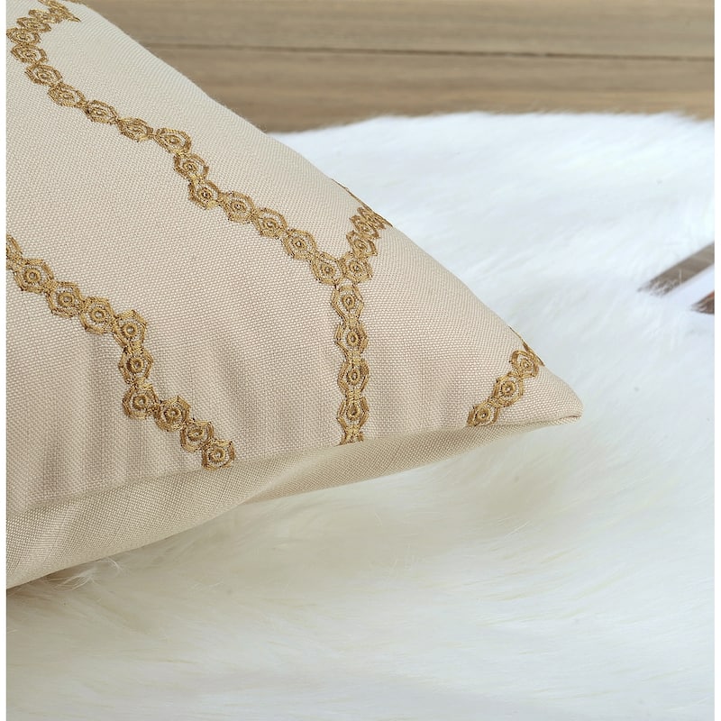 Serenta Jasper Embroidery Window Valance & Pillow Shell Set - 56" x 19"