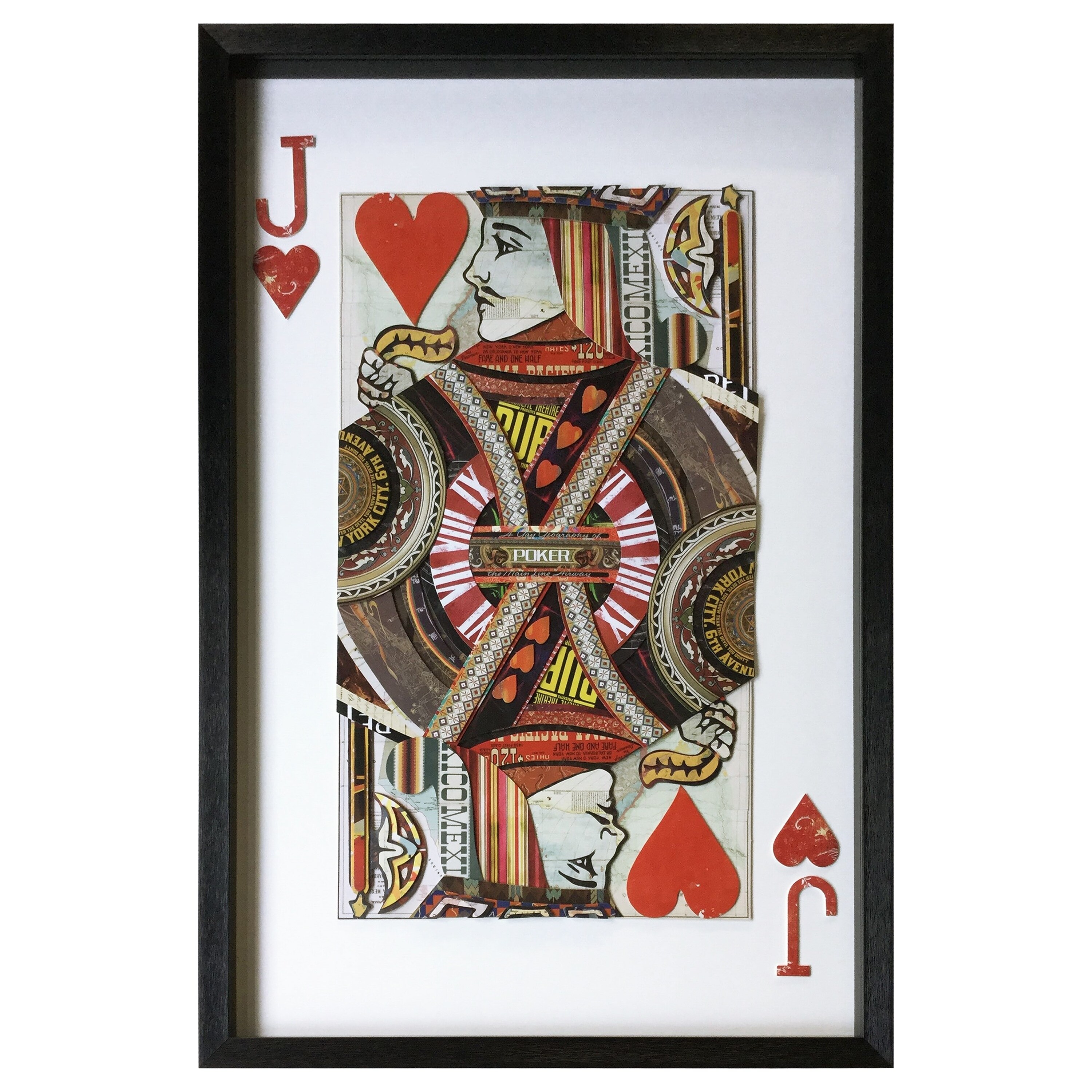 Shop Yosemite Home Decor Jack Of Hearts Original 3d Collage Wall Art Multi Color Overstock 26272434