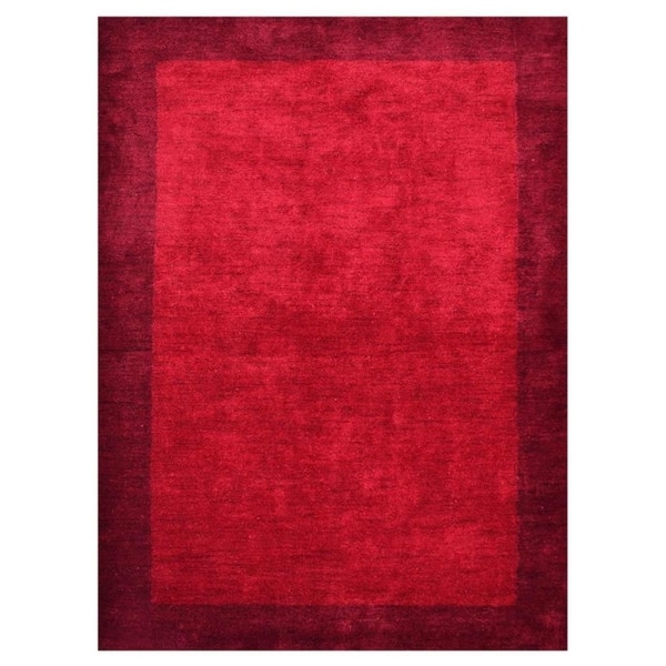 Hand Knotted Gabbeh Silk Solid Area Rug 5 X 8 Overstock 26272468