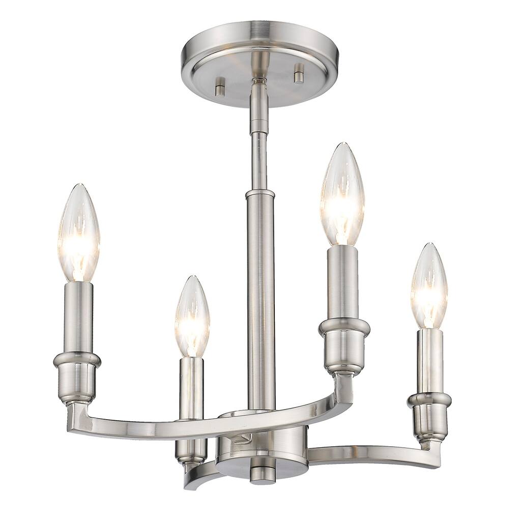 Strick & Bolton Monroe Semi-flush in Pewter
