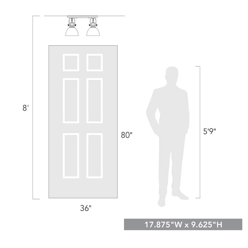 Carbon Loft Barton 2-light Semi-flush Fixture