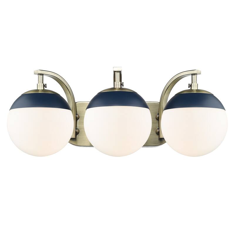 Carbon Loft Barton 3-light Opal Glass Bath Vanity