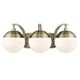 preview thumbnail 1 of 58, Carbon Loft Barton 3-light Opal Glass Bath Vanity
