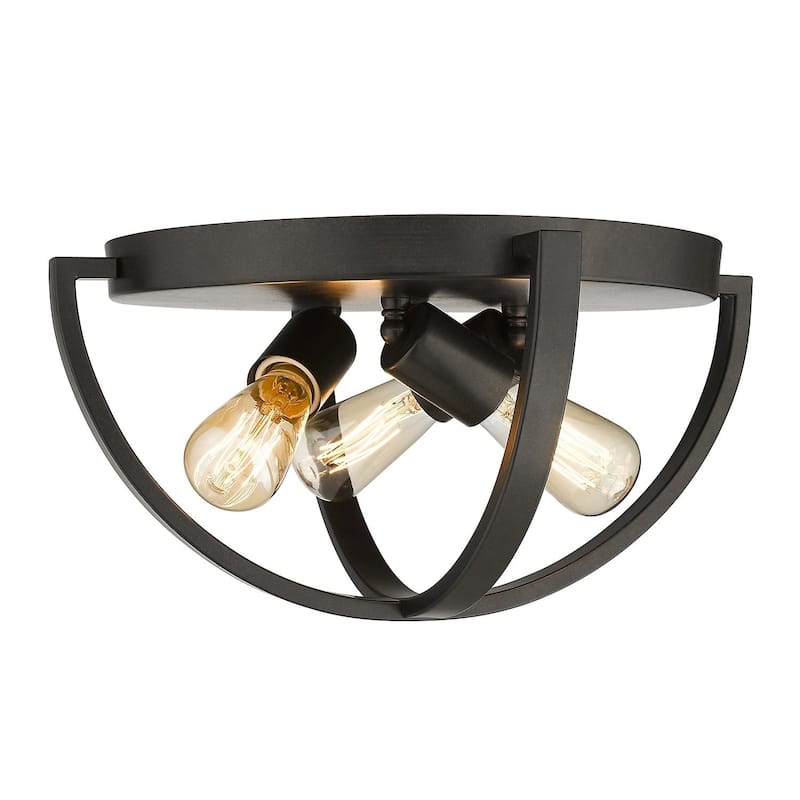 Carbon Loft Barton Industrial Flush Mount - Etruscan Bronze