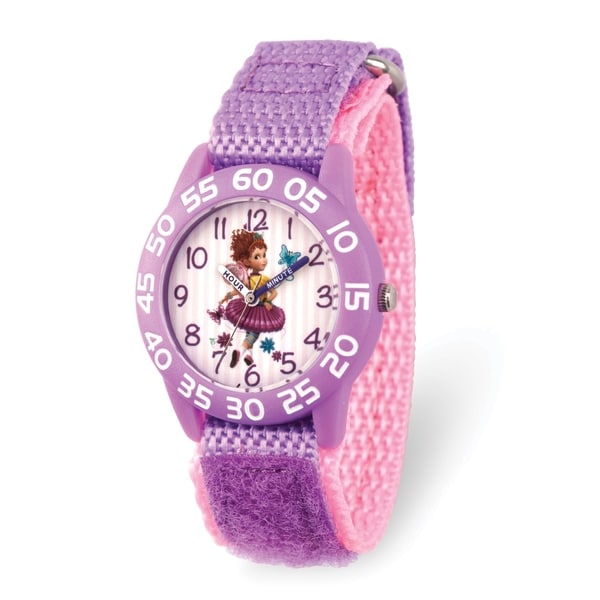 Disney Kids Fancy Nancy Purple Nylon Band Time Teacher Watch by Versil