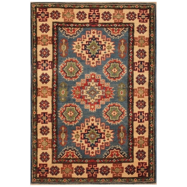 Handmade Kazak Wool Rug (Afghanistan) - 2'9 x 4'