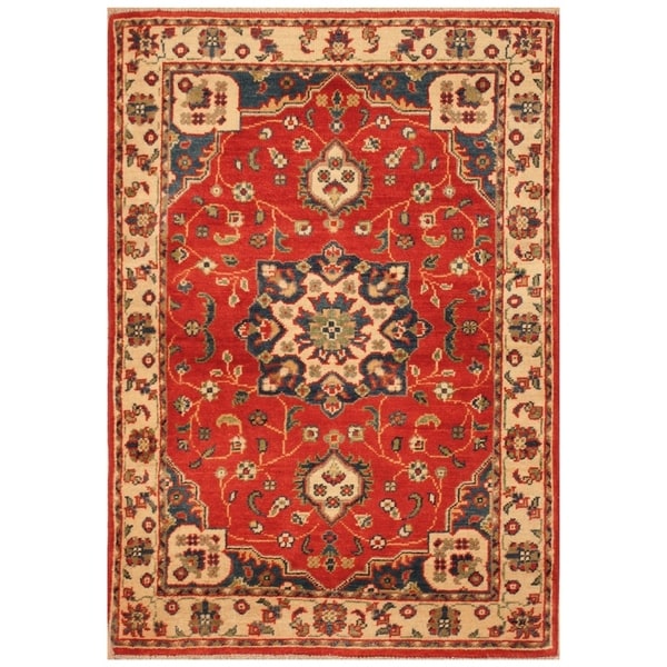 Handmade Kazak Wool Rug (Afghanistan) - 2'10 x 4'1