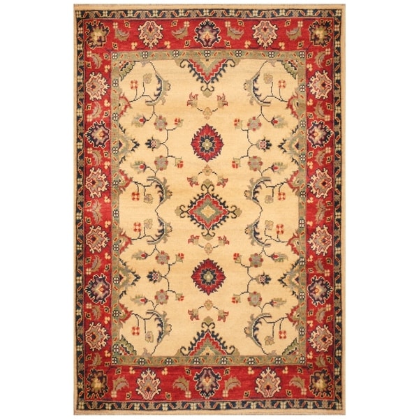 Handmade Kazak Wool Rug (Afghanistan) - 3'3 x 5'