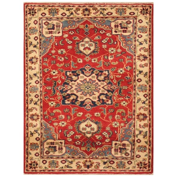 Handmade Kazak Wool Rug (Afghanistan) - 2'1 x 3'6