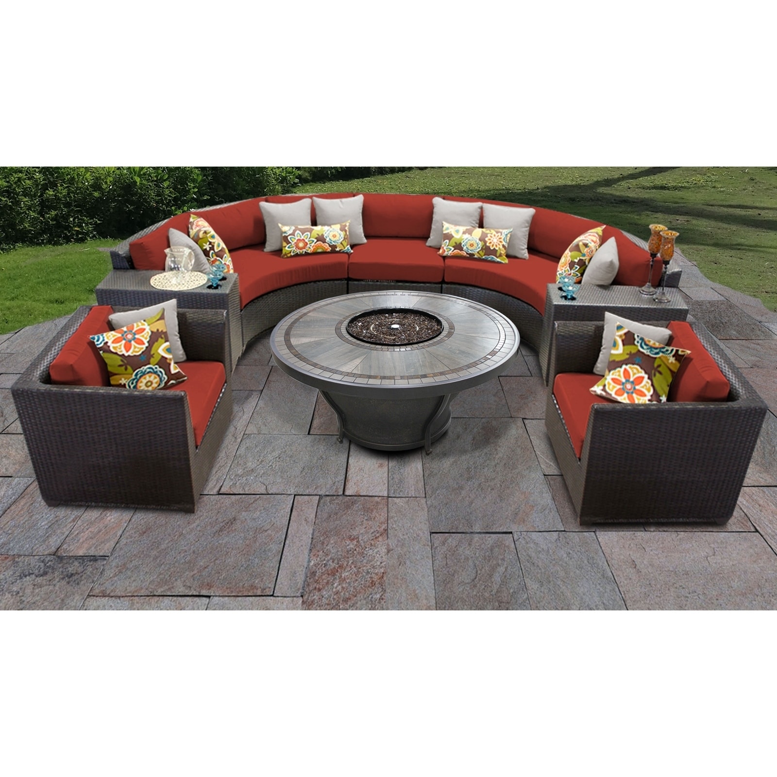 Barbados 8 Piece Outdoor Wicker Patio Furniture Set 08k Ebay