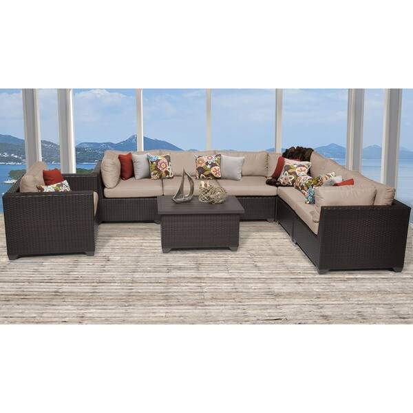 Belle 8 Piece Outdoor Wicker Patio Furniture Set 08b Bed Bath