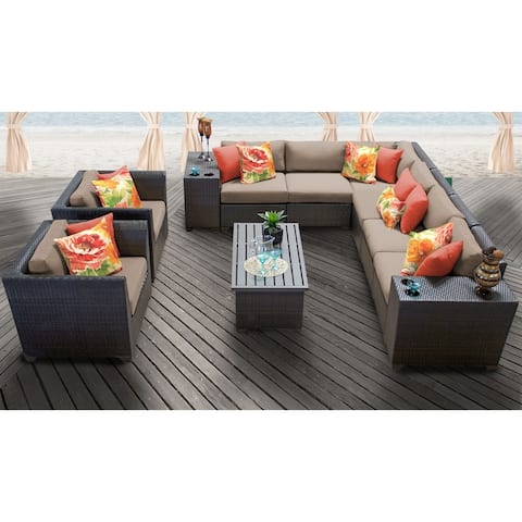 Barbados 11 Piece Outdoor Wicker Patio Furniture Set 11d