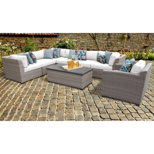 Florence 8 Piece Outdoor Wicker Patio Furniture Set Bed Bath & Beyond