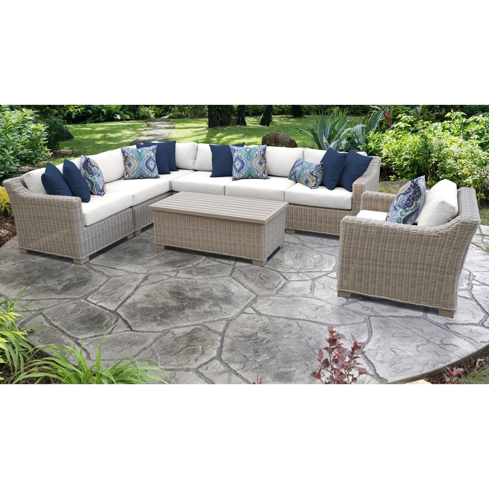 Coast 8 Piece Outdoor Wicker Patio Furniture Set 08d Free Coast 8 Piece Outdoor Wicker Patio