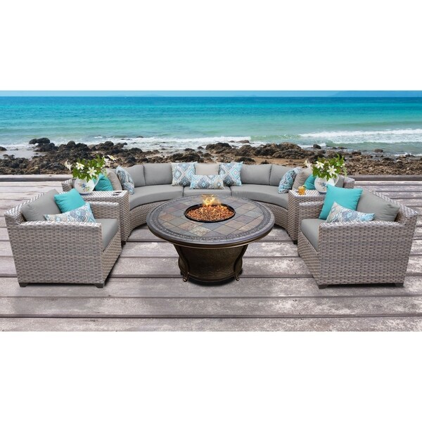 Florence 8 piece outdoor wicker patio furniture outlet set