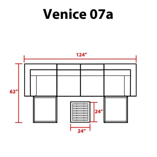 Venice 7 Piece Outdoor Wicker Patio Furniture Set 07a Bed Bath