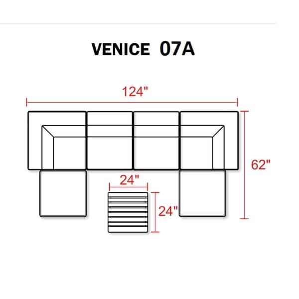 Venice 7 Piece Outdoor Wicker Patio Furniture Set 07a Bed Bath