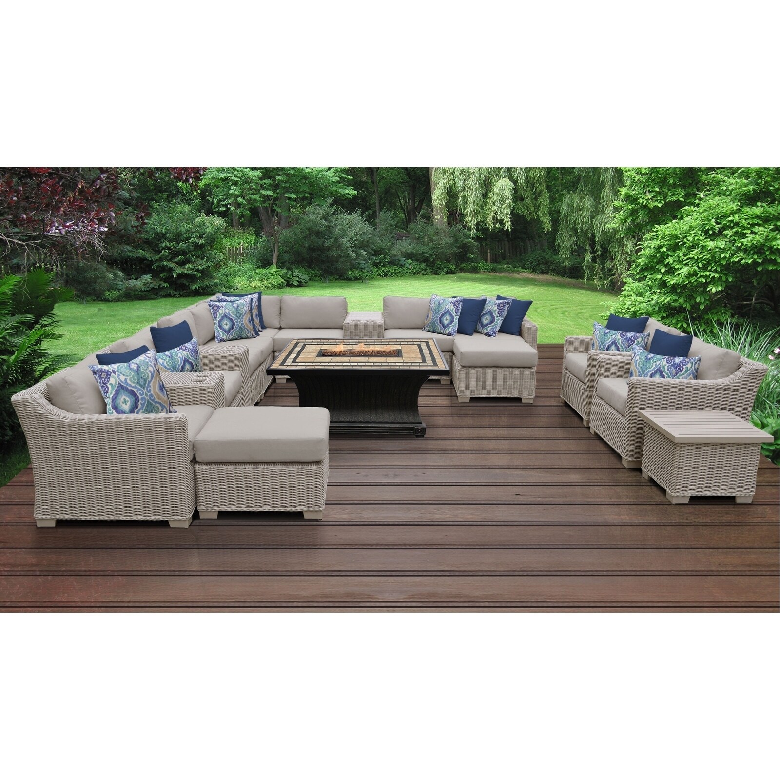 Coast 17 Piece Outdoor Wicker Patio Furniture Set 17b For Sale Online