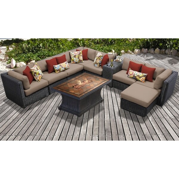 Venice 10 Piece Outdoor Wicker Patio Furniture Set 10f
