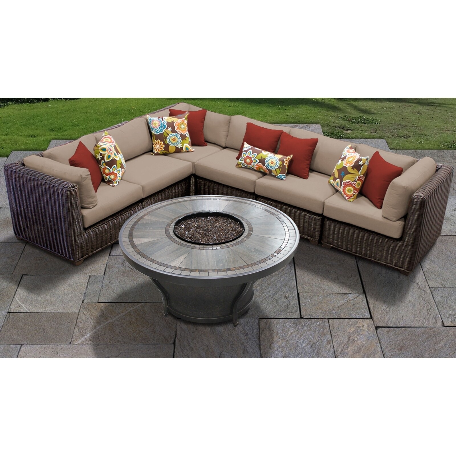 Venice 7 Piece Outdoor Wicker Patio Furniture Set 07i Ebay Venice 7 Piece Outdoor Wicker Patio Furniture Set