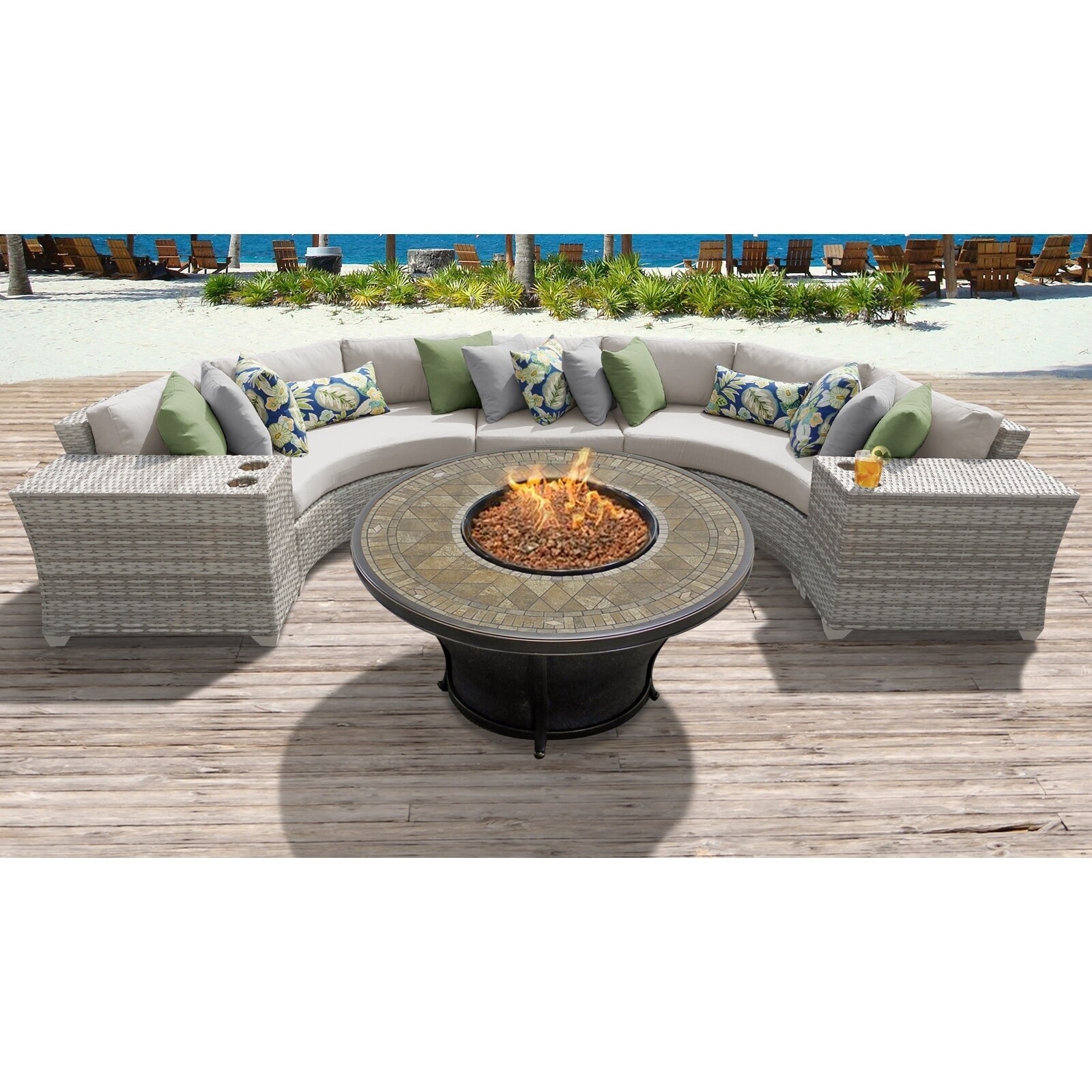 Shop Fairmont 6 Piece Outdoor Wicker Patio Furniture Set 06a Free Shipping Today Overstock 26274051