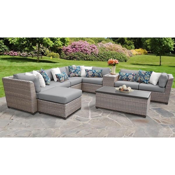 Shop Black Friday Deals On Florence 10 Piece Outdoor Wicker Patio Furniture Set 10b Overstock 26274062