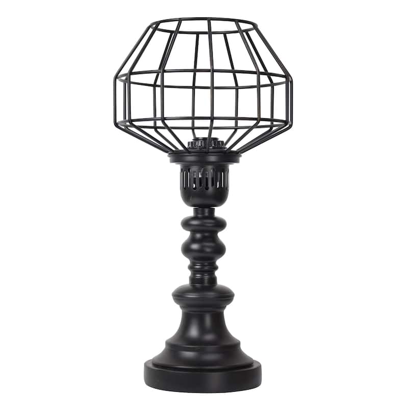 American Art Decor Metal Caged Wire Table Lamp 18"
