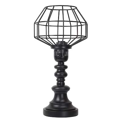 American Art Decor Metal Caged Wire Table Lamp 18"