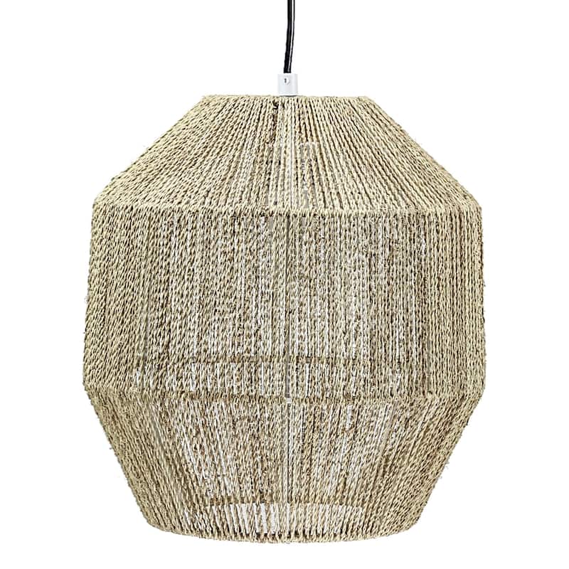 American Art Decor Swag Style Hemp Rope Hanging Pendant Lamp (12.5")