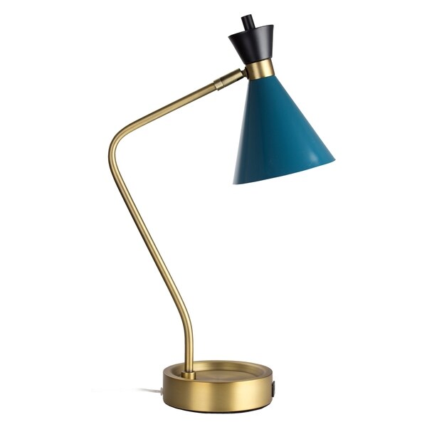 teal desk lamp