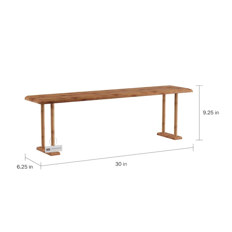 Bamboo Sink Shelf-Countertop Organizer for Kitchen, Bathroom, Bedroom, Office-Space Saving Storage by Lavish Home