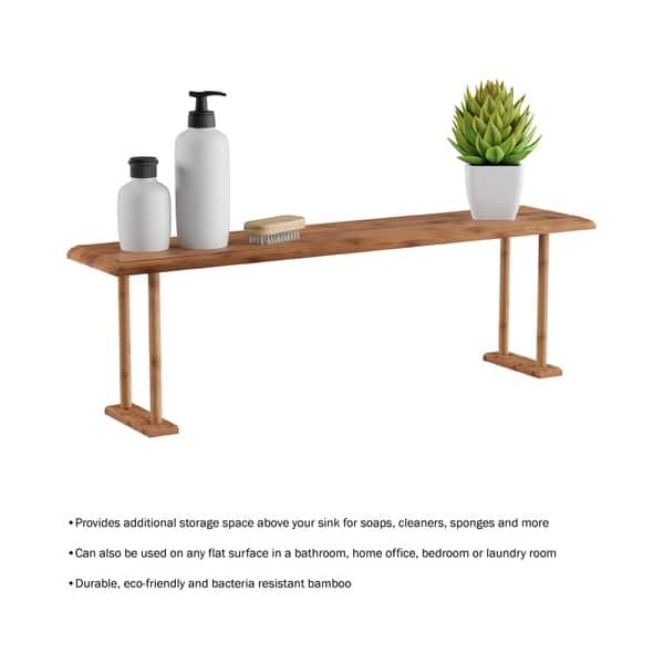 Shop Bamboo Sink Shelf Countertop Organizer For Kitchen Bathroom