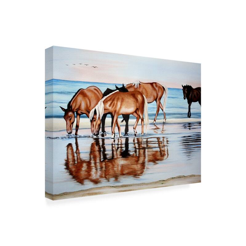 Patrick Sullivan 'Horses On Beach' Canvas Art