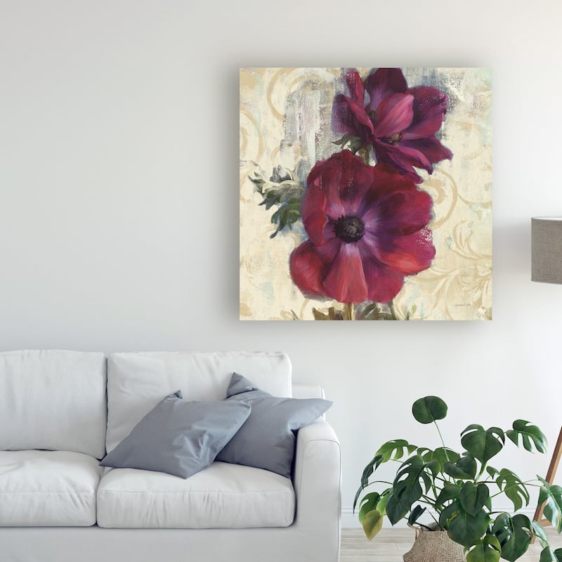 Danhui Nai 'Rich Anemones I On Ivory' Canvas Art - Bed Bath & Beyond ...