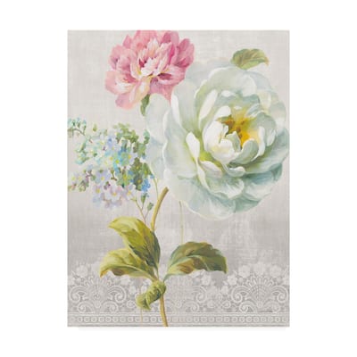 Danhui Nai 'Textile Floral I' Canvas Art