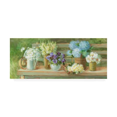 Danhui Nai 'Summer Garden Bench' Canvas Art