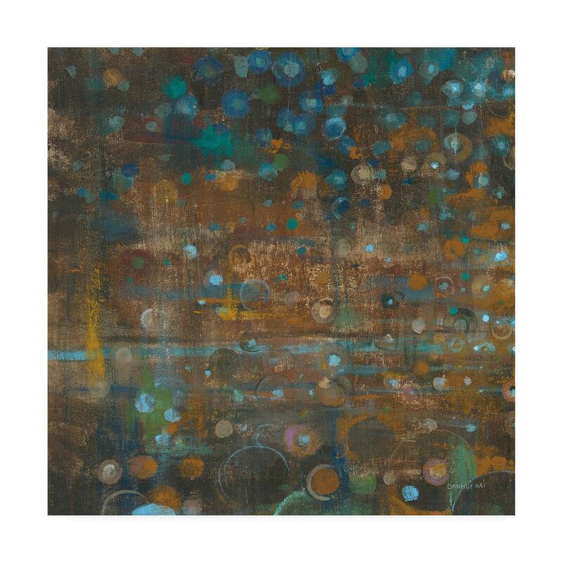 Danhui Nai 'Blue And Bronze Dots Ix' Canvas Art