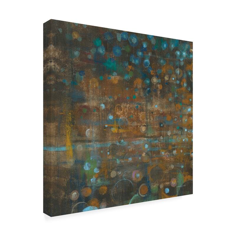 Danhui Nai 'Blue And Bronze Dots Ix' Canvas Art