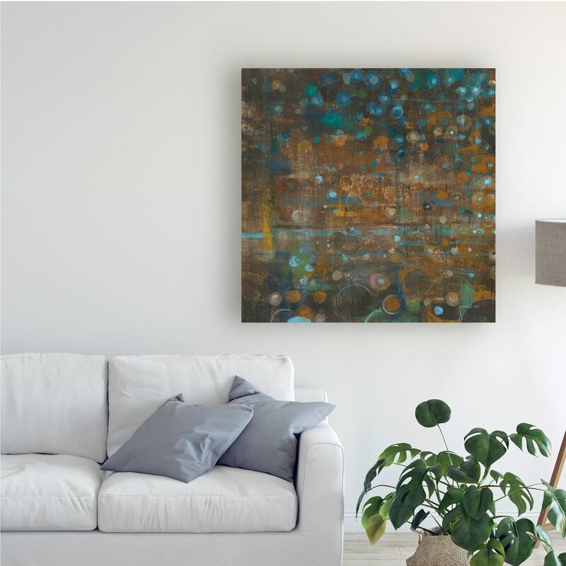 Danhui Nai 'Blue And Bronze Dots Ix' Canvas Art