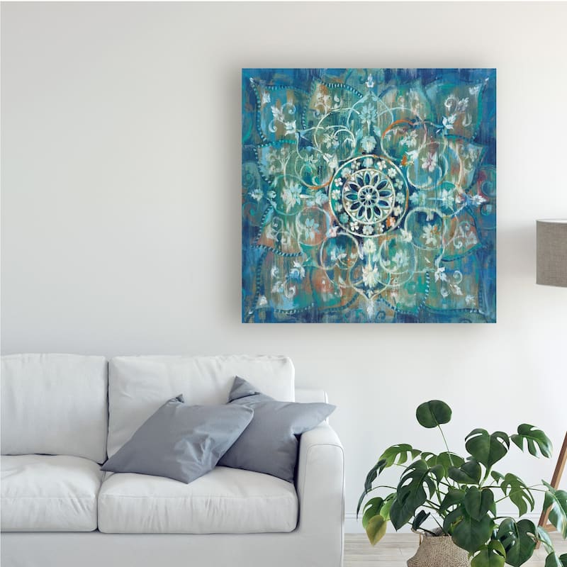 Danhui Nai 'Mandala In Blue I Sq' Canvas Art