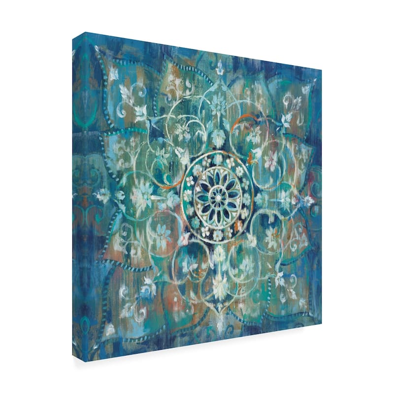 Danhui Nai 'Mandala In Blue I Sq' Canvas Art