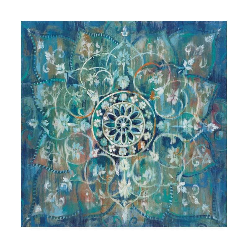 Danhui Nai 'Mandala In Blue I Sq' Canvas Art