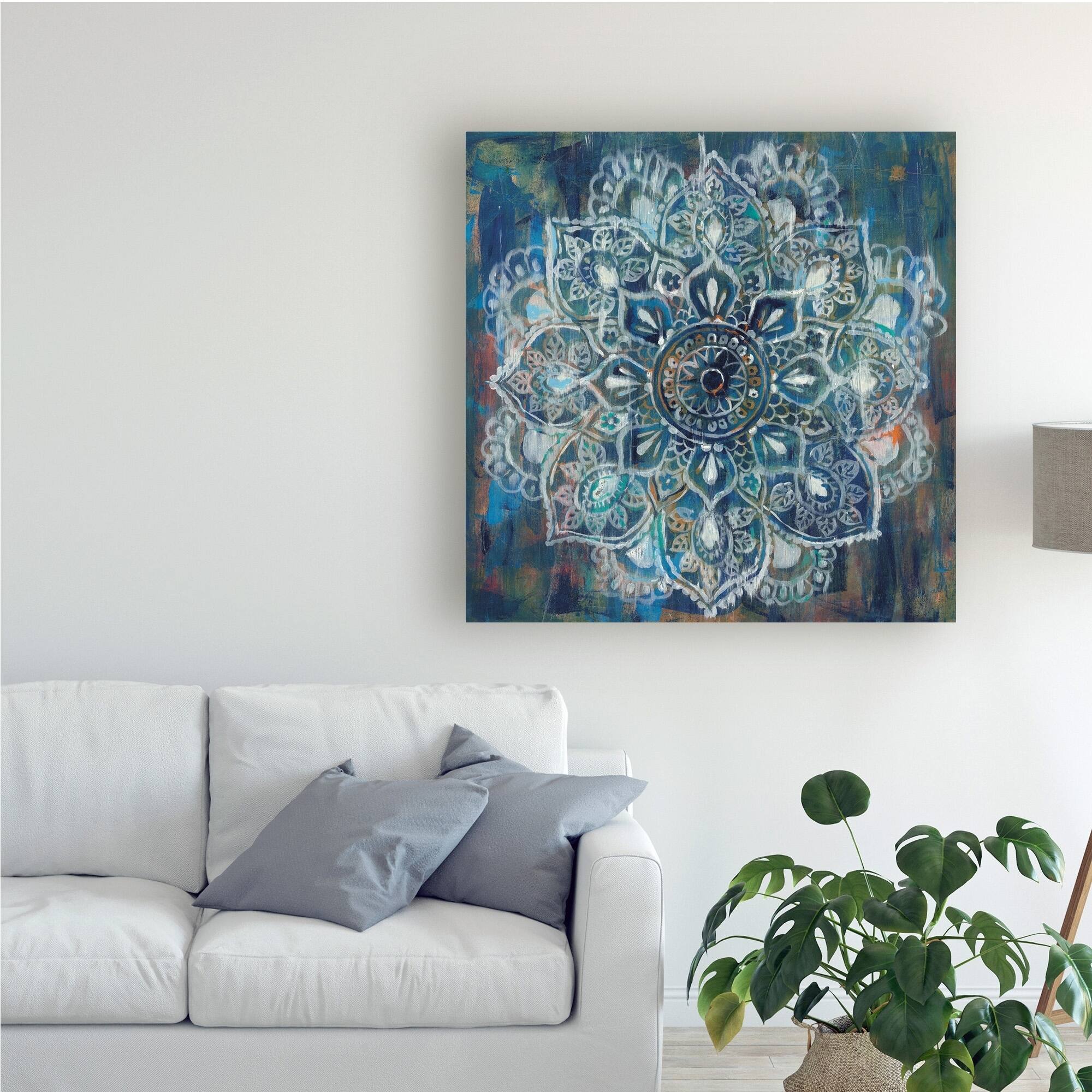 Danhui Nai 'Mandala In Blue Ii' Canvas Art On Sale Bed Bath