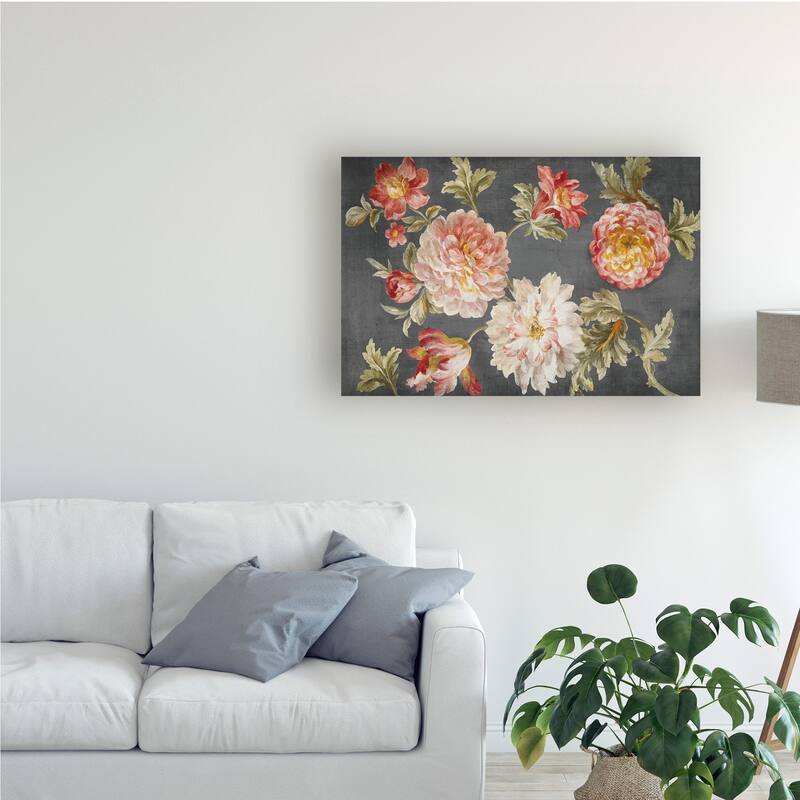 Danhui Nai 'Mixed Floral Charcoal' Canvas Art Bed Bath & Beyond