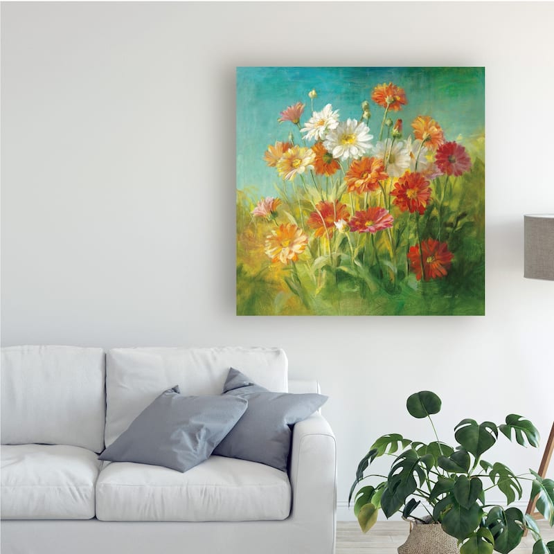 Danhui Nai 'Painted Daisies' Canvas Art